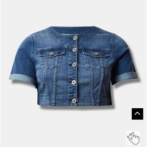 Torrid short sleeve jean jacket